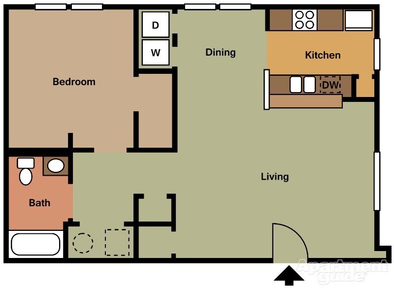 Floor Plan - One Bedroom
