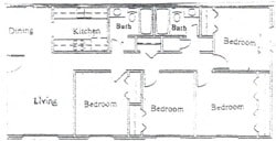 Floor Plan - 4 Bed 2 Bath