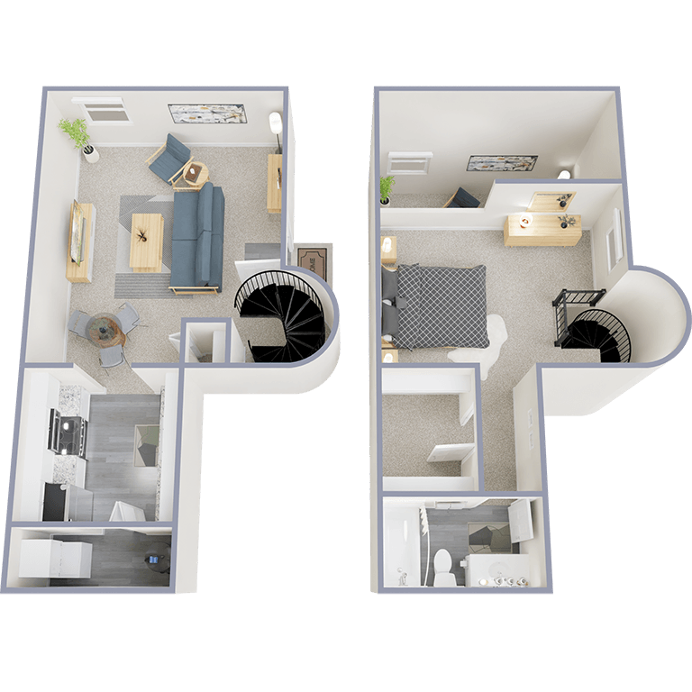 Floor Plan - 1 Bedroom 1 Bath