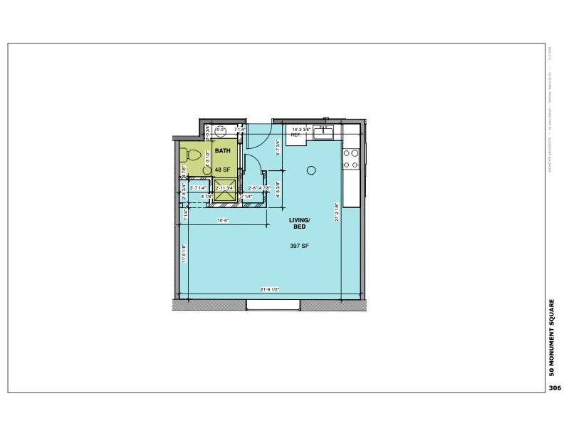 Floor Plan - 50 Monument Unit 306