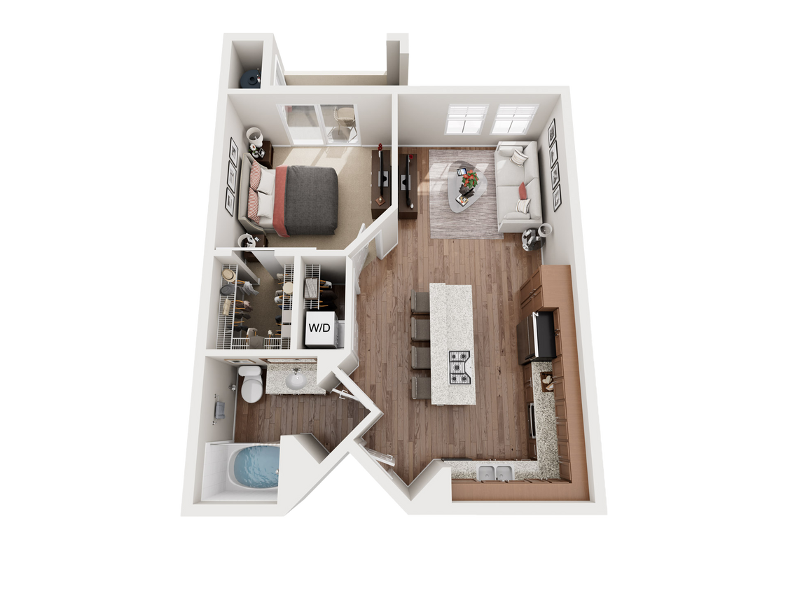 Floor Plan - 1B Mid Rise