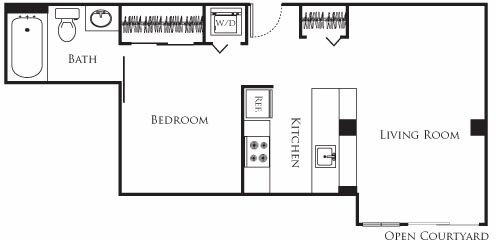 Floor Plan - Micro One Bed - B1 226