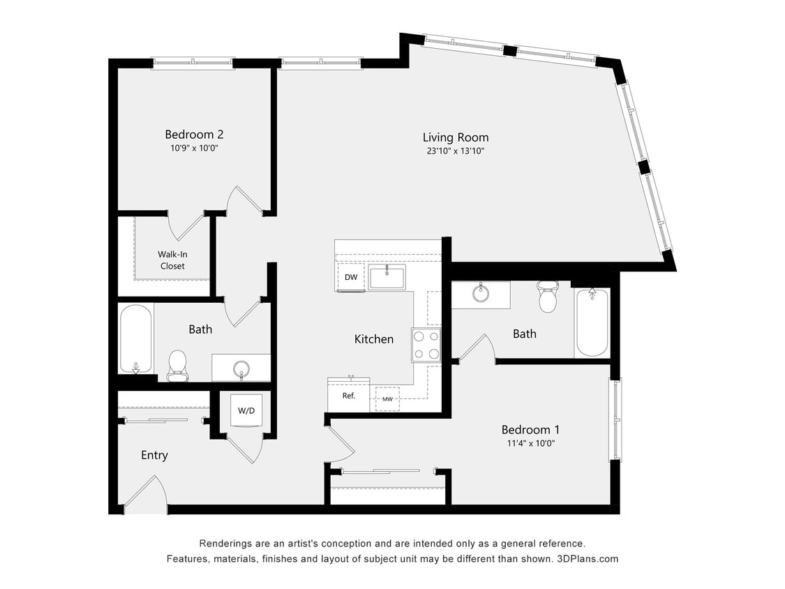 Floor Plan - Two Bedroom E05B