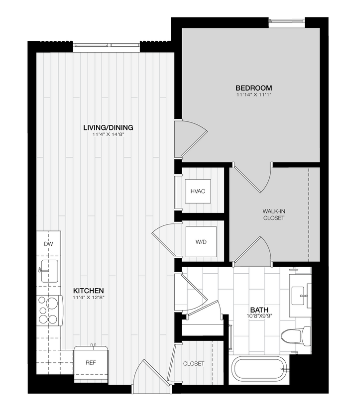 Floor Plan - 1 Bed/1 Bath-C5