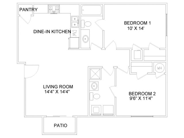 2BR/2BA - 2BR/2BA