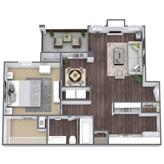 Floor Plan - A4 - with Patio