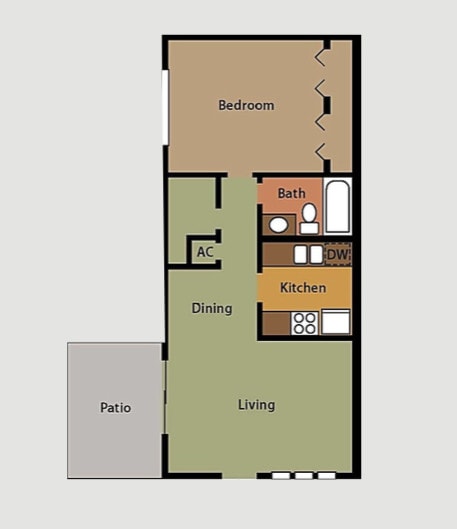 Floor Plan - 1x1