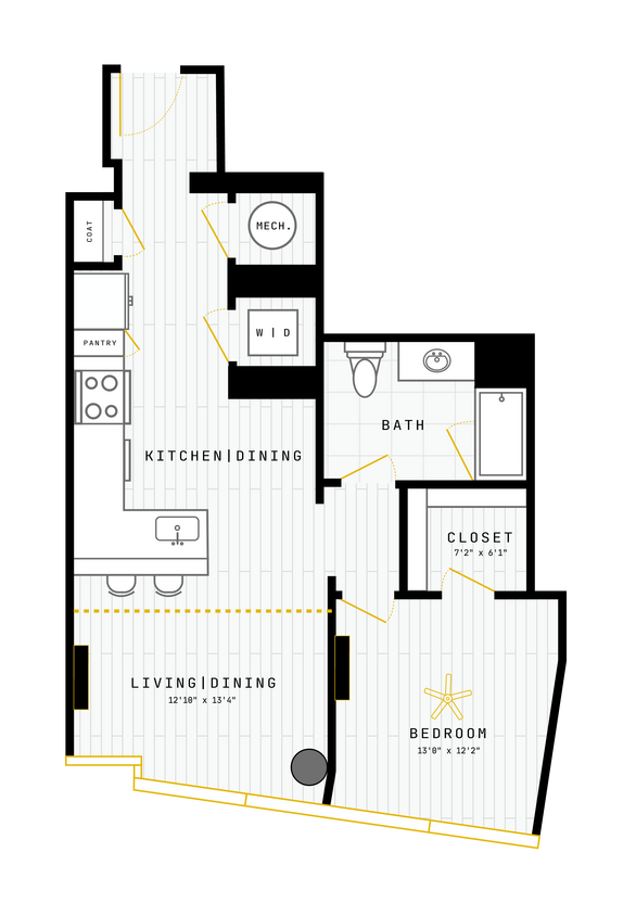 Floor Plan - 1 Bed/1 Bath-1BR-10