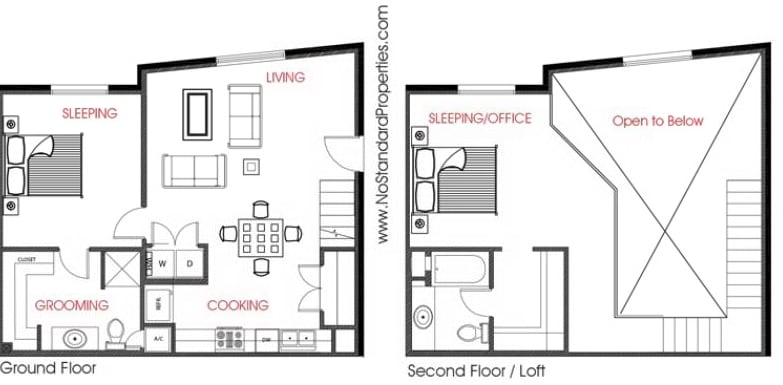 2BR/2BA - Loft L