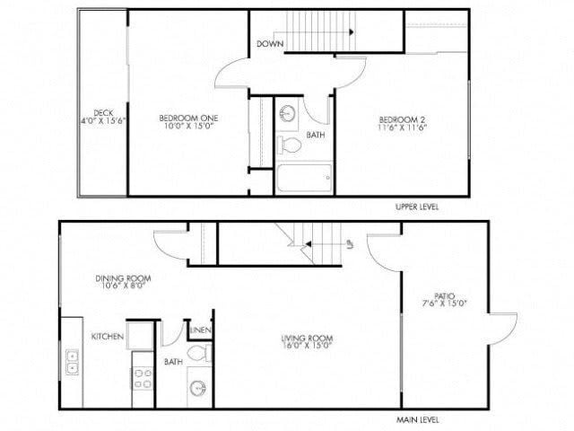 Floor Plan - 2x1 Townhouse Reno