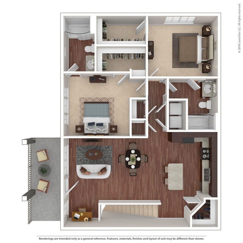 Floor Plan - 2 BR Designer Overlook