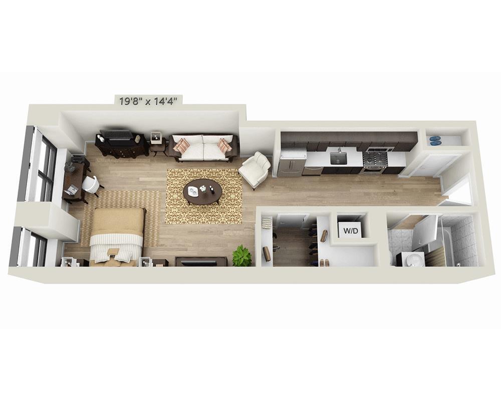 Floor Plan - Studio E1YC