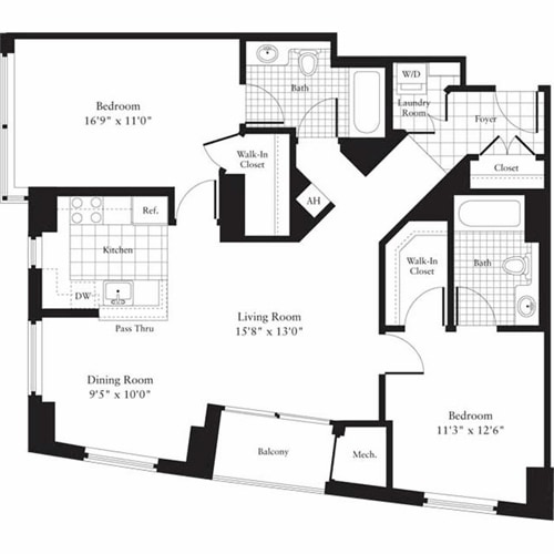 Floor Plan - 2 Bedrooms G