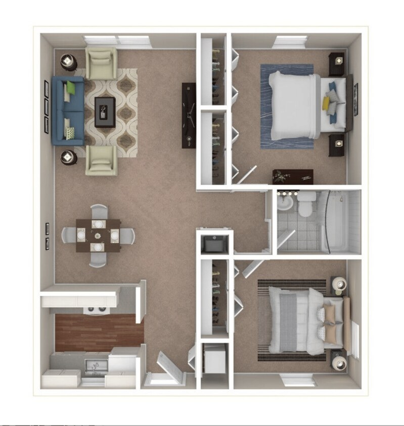 Floor Plan - 2 Bedroom 1 Bathroom 
