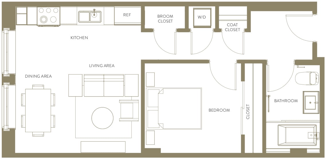 Floor Plan - One Bedroom B