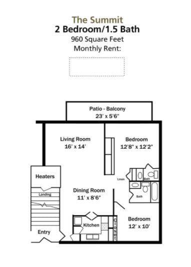 Floor Plan - 2B1.5B-STD