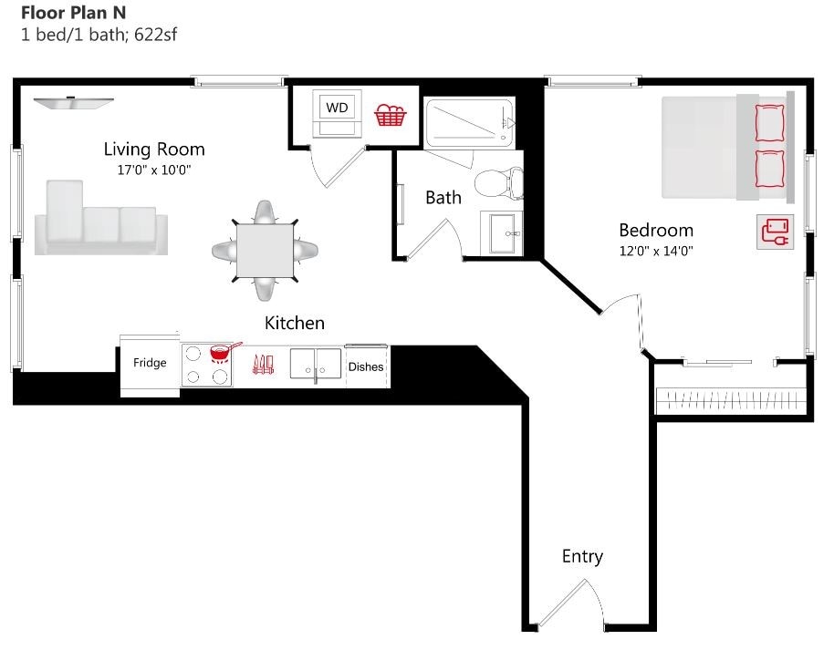 Floor Plan - Boutique Suite N