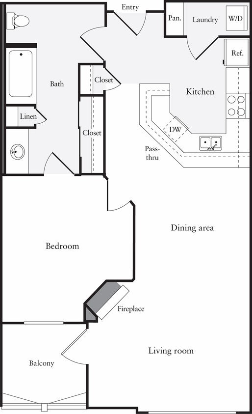 Floor Plan - 1 Bedroom C