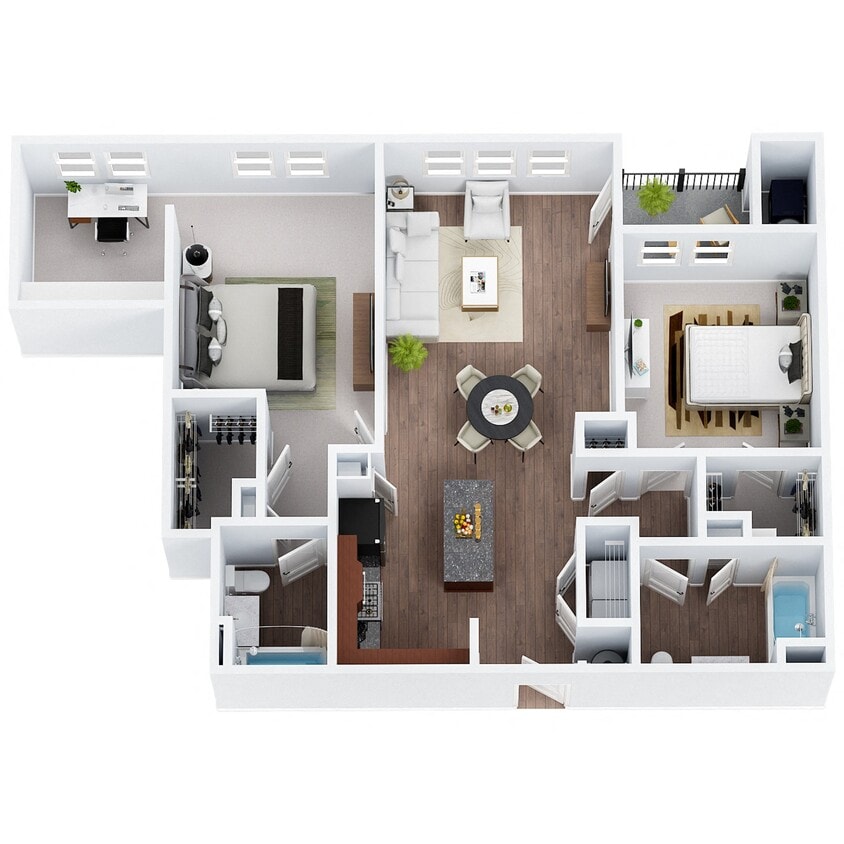 Floor Plan - B2-3D  |  Den