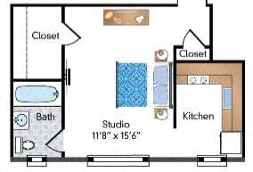 Floor Plan - Renovated Studio 08 Tier