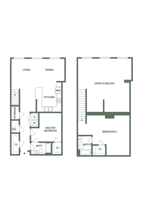 Floor Plan - The Clayton Mill Loft (105)