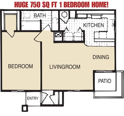 1BR/1BA - 1 bedroom
