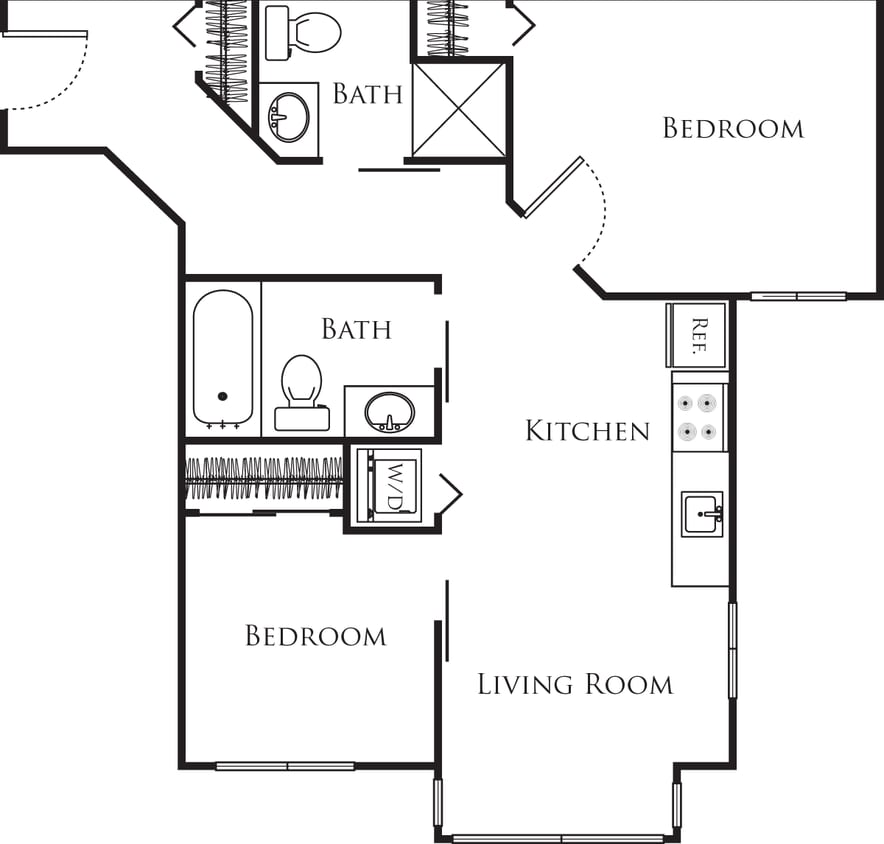 Floor Plan - Micro Two Bed - F1 220