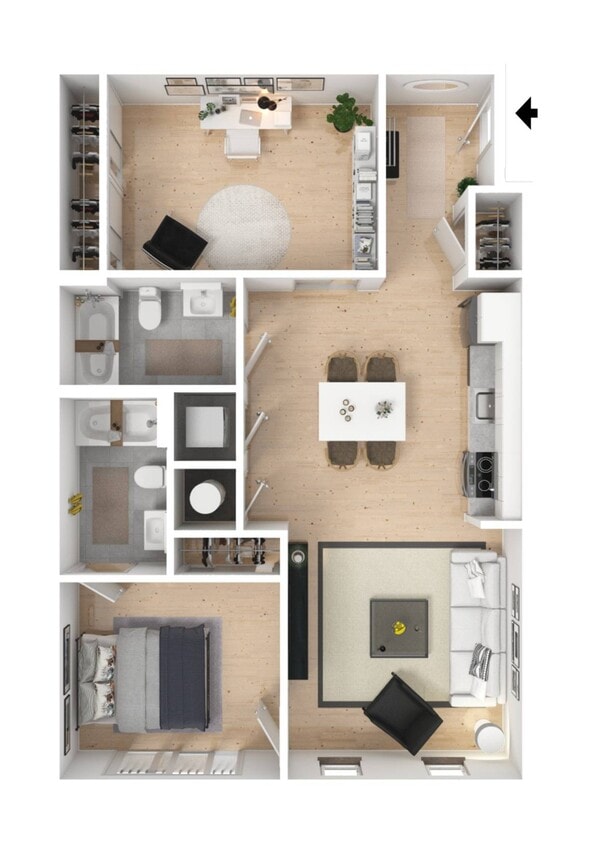 1 Bedroom-B - 1 Bedroom-B