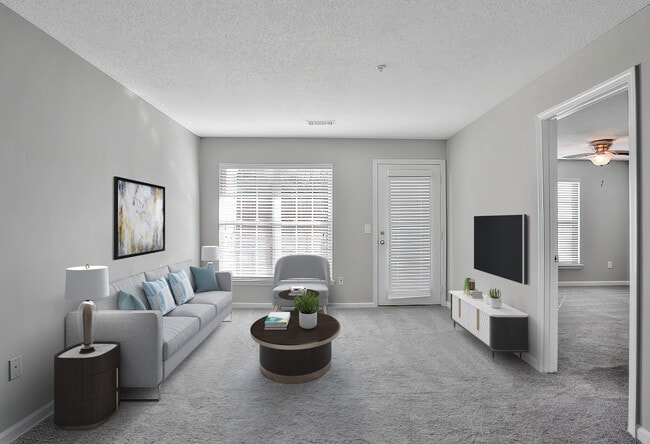 Chadwick and Kensington View from Kitchen to Living Room - Crestmont Apartments