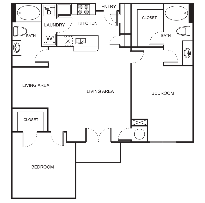 Floor Plan - B7 Two Bedroom