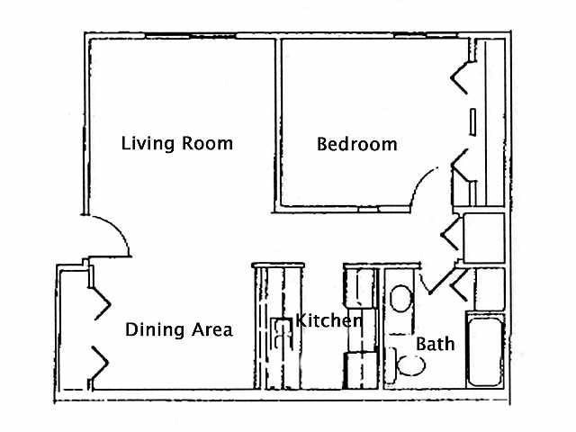 1BR/1BA - One Bedroom 