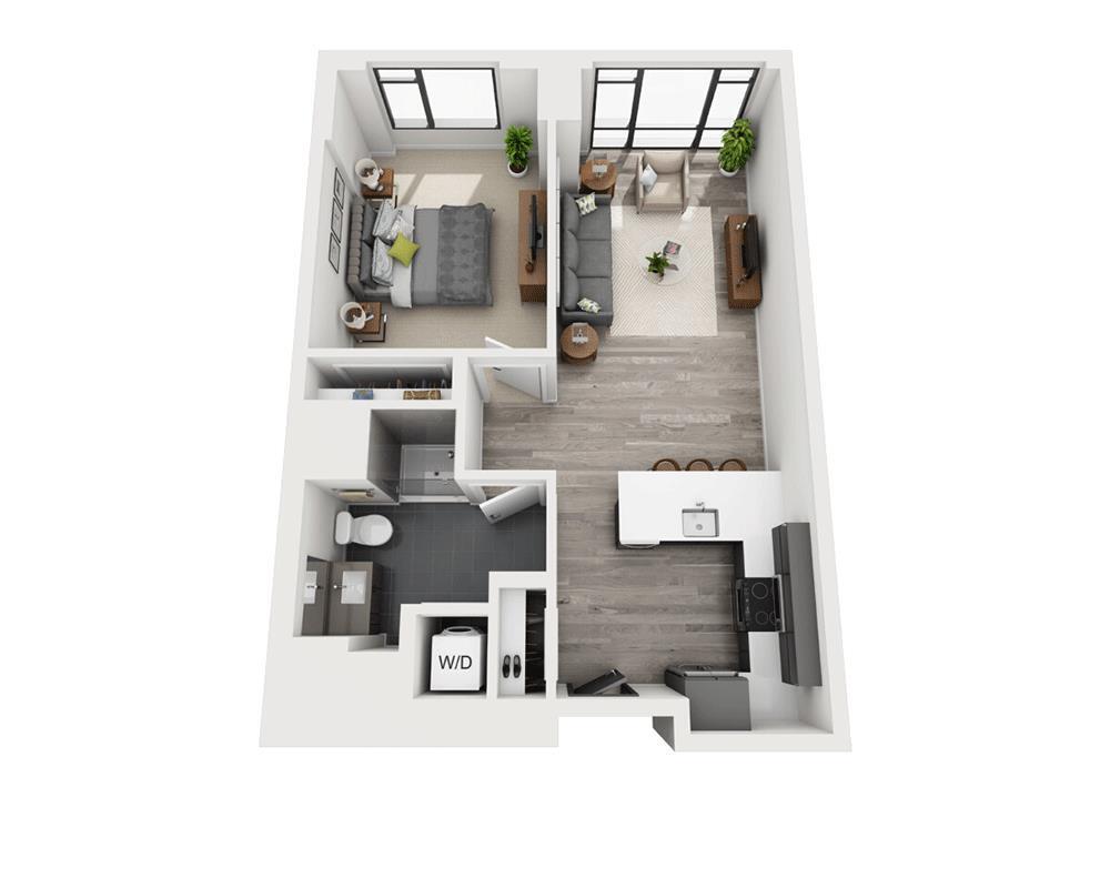 Floor Plan - One Bedroom A1BH