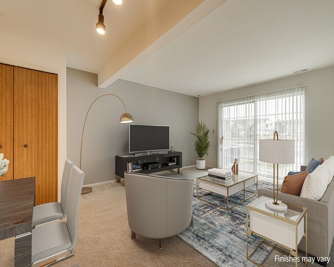 Muscari Model Living Room - Portsmouth Apartments