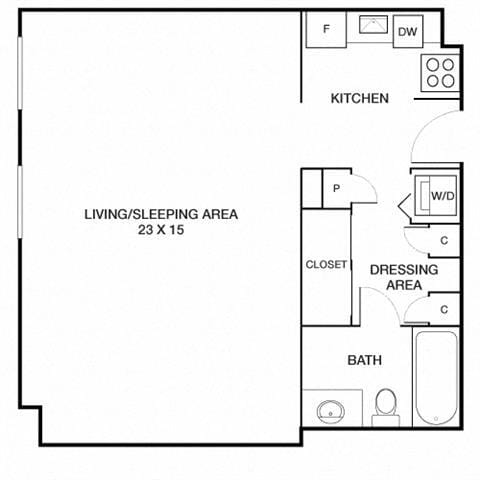Floor Plan - Tower 1 | Executive Studio | S1F