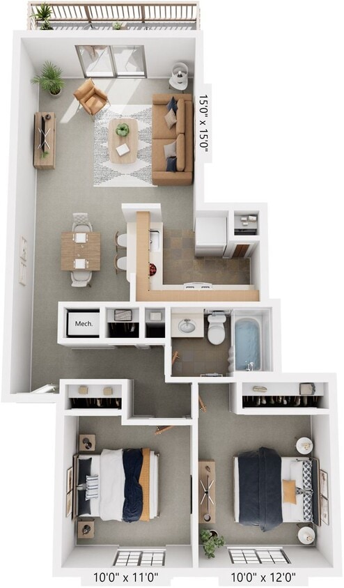 Floor Plan - Two Bedroom