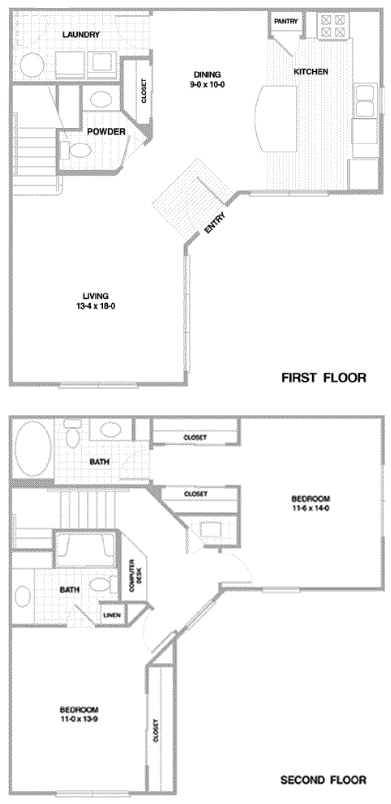 The Zircon - B9 - Two Bedroom, Two and a half Bathroom