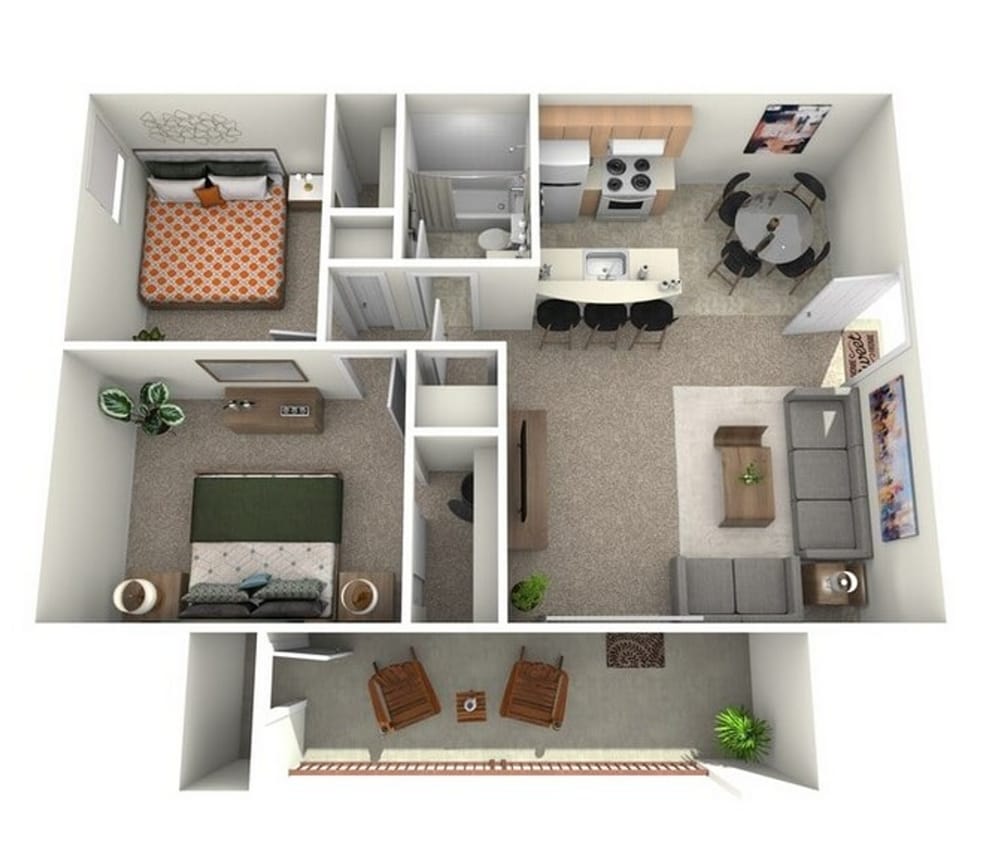 Floor Plan - 2x1 WD - G
