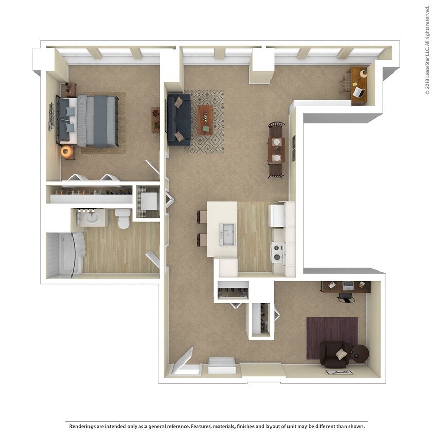 Floor Plan - 1 Bedroom