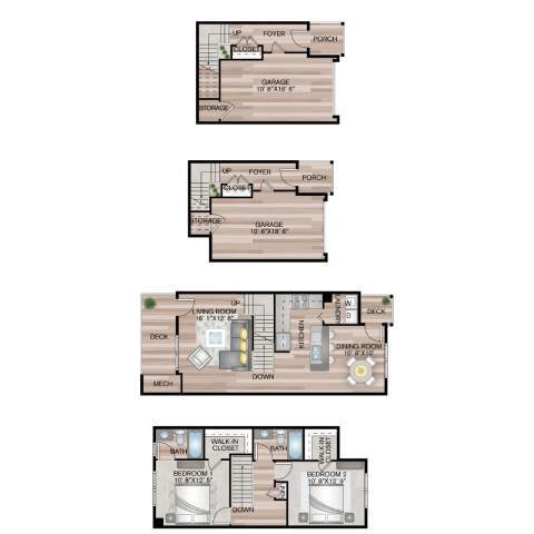 Floor Plan - The Taylor Townhome