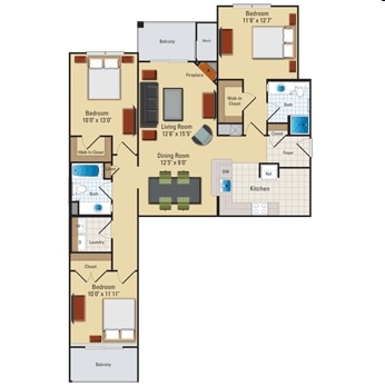 3BR/2BA - C1