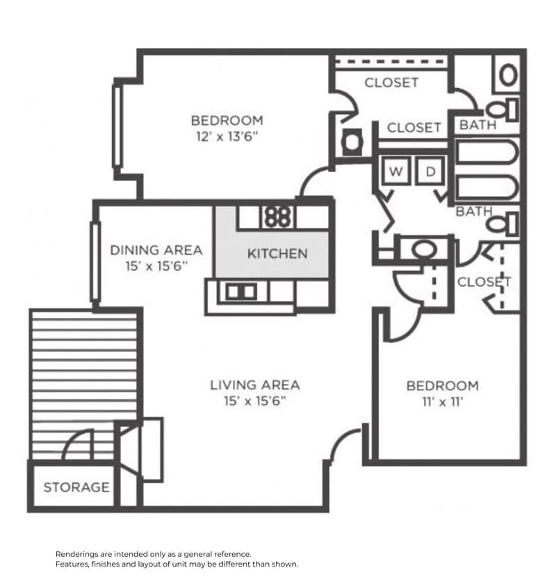 Floor Plan - B3 - Renovated