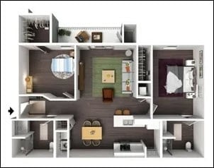 Floor Plan - 2 Bedroom C ADA