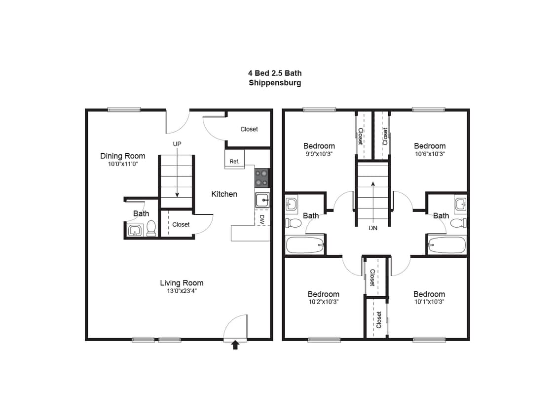 Four Bedroom - Four Bedroom Townhome