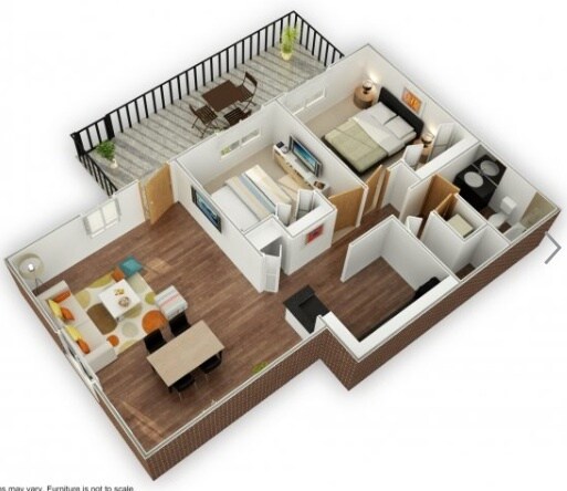 Floor Plan - Two Bedroom | One Bath