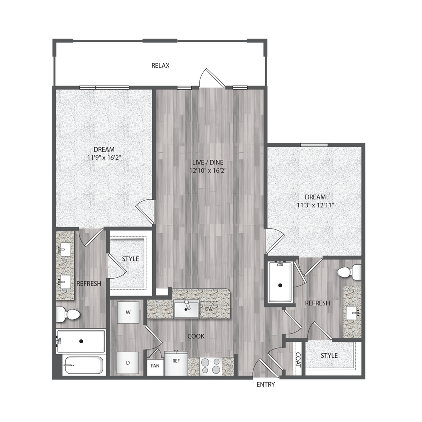 B2 floor plan Encore Montrose - B2