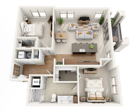 Floor Plan 2D | Wells Street Station | Apartments in Delafield, WI - 2D