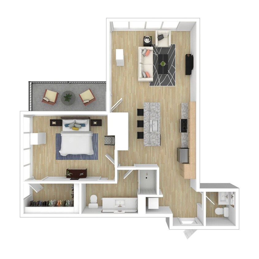 Floor Plan - 144 One Bed North West
