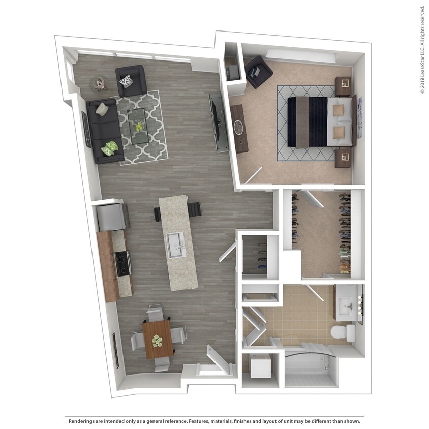 Floor Plan - A08 - 1 bed/1 bath