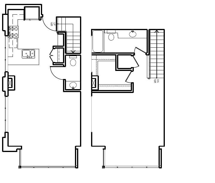 Floor Plan - One Bedroom TH + Den 12