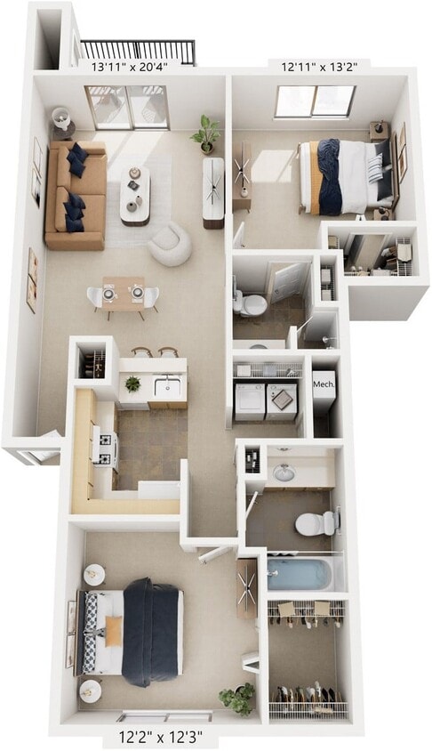 Floor Plan - Two Bedroom